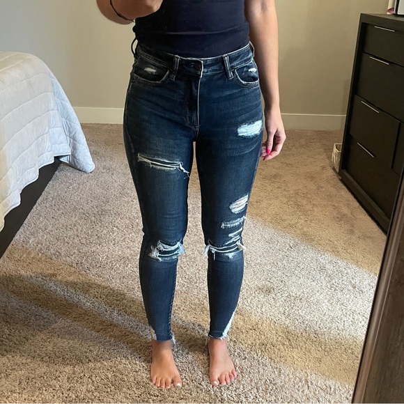 American Eagle Outfitters Denim - AE Super Hi-Rise Destroyed Jegging